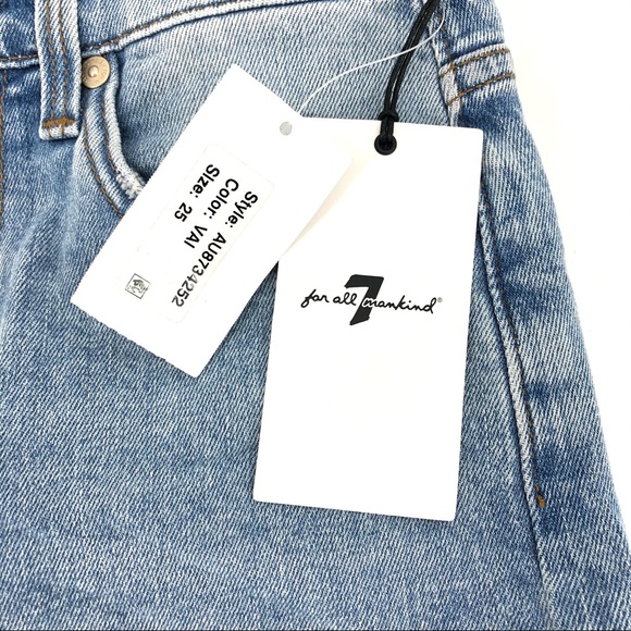 7 For All Mankind Blue The High Waist Skinny Jeans - Picture 6 of 10